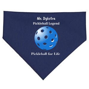 Custom Pickleball For Life Personalize Text Name USA-Made Doggie Bandana