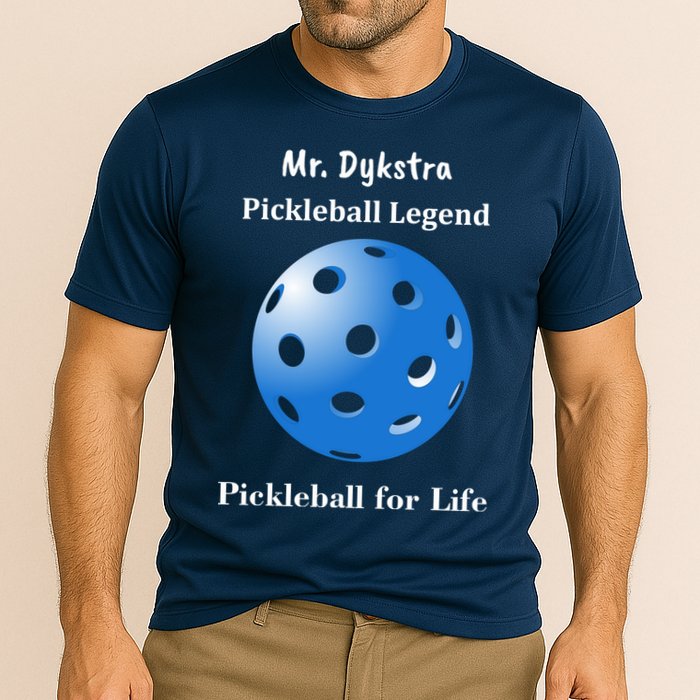 Custom Pickleball For Life Personalize Text Name Performance Shirt