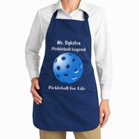 Custom Pickleball For Life Personalize Text Name Full-Length Apron With Pockets
