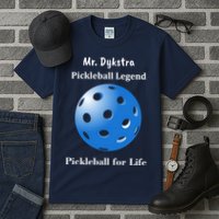 Custom Pickleball For Life Personalize Text Name Tall T-Shirt