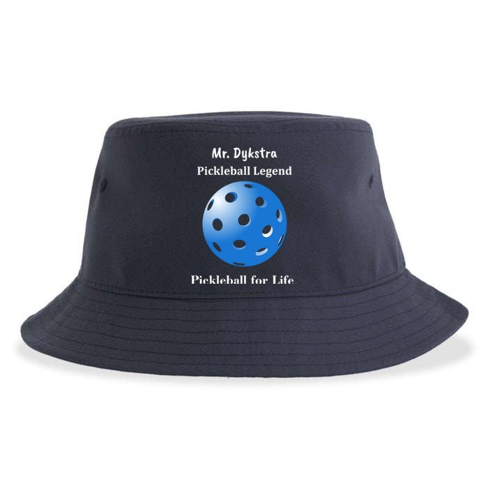 Custom Pickleball For Life Personalize Text Name Sustainable Bucket Hat