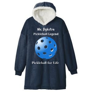 Custom Pickleball For Life Personalize Text Name Hooded Wearable Blanket