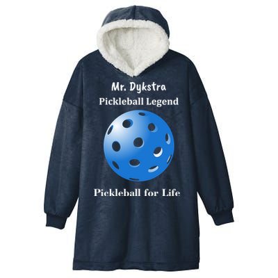 Custom Pickleball For Life Personalize Text Name Hooded Wearable Blanket