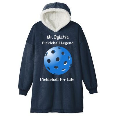 Custom Pickleball For Life Personalize Text Name Hooded Wearable Blanket