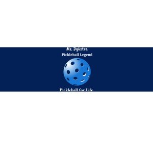 Custom Pickleball For Life Personalize Text Name Bumper Sticker