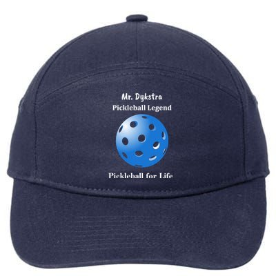 Custom Pickleball For Life Personalize Text Name 7-Panel Snapback Hat