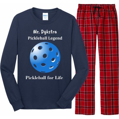 Custom Pickleball For Life Personalize Text Name Long Sleeve Pajama Set