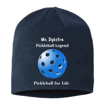 Custom Pickleball For Life Personalize Text Name Sustainable Beanie
