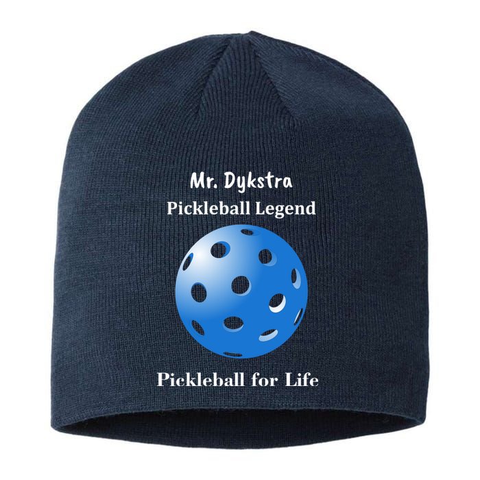 Custom Pickleball For Life Personalize Text Name Sustainable Beanie