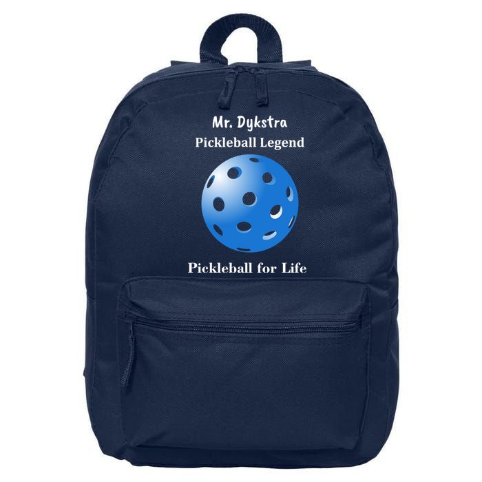 Custom Pickleball For Life Personalize Text Name 16 in Basic Backpack