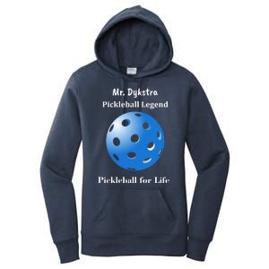 Custom Pickleball For Life Personalize Text Name Women's Pullover Hoodie