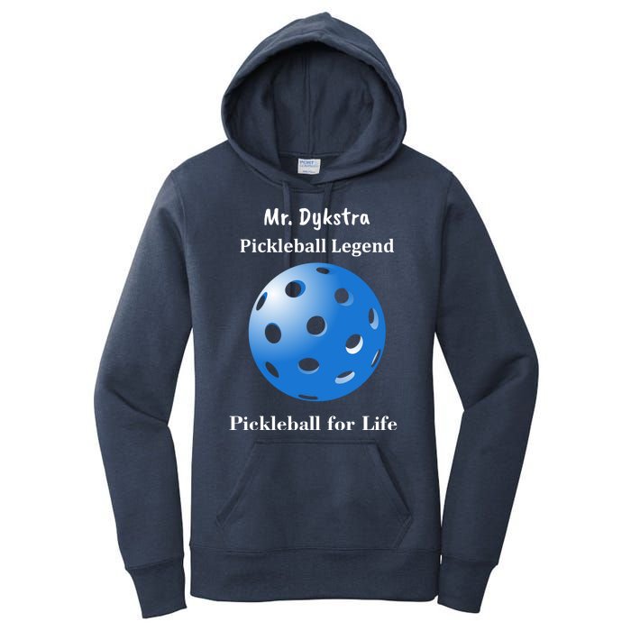 Custom Pickleball For Life Personalize Text Name Women's Pullover Hoodie