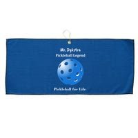 Custom Pickleball For Life Personalize Text Name Large Microfiber Waffle Golf Towel
