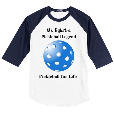 Custom Pickleball For Life Personalize Text Name Baseball Sleeve Shirt