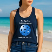 Custom Pickleball For Life Personalize Text Name Womens Tank Top