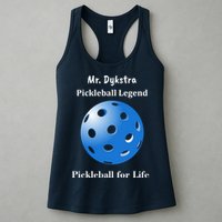 Custom Pickleball For Life Personalize Text Name Womens Tank Top