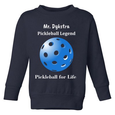 Custom Pickleball For Life Personalize Text Name Toddler Sweatshirt