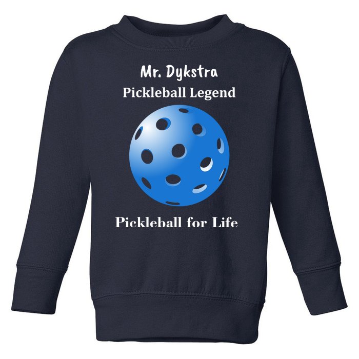 Custom Pickleball For Life Personalize Text Name Toddler Sweatshirt