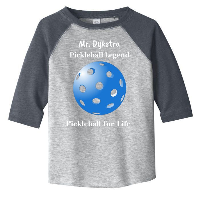 Custom Pickleball For Life Personalize Text Name Toddler Fine Jersey T-Shirt