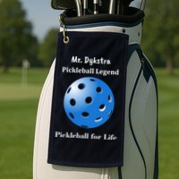 Custom Pickleball For Life Personalize Text Name Golf Towel