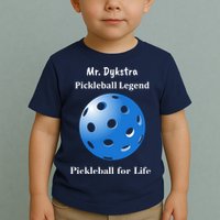 Custom Pickleball For Life Personalize Text Name Toddler T-Shirt