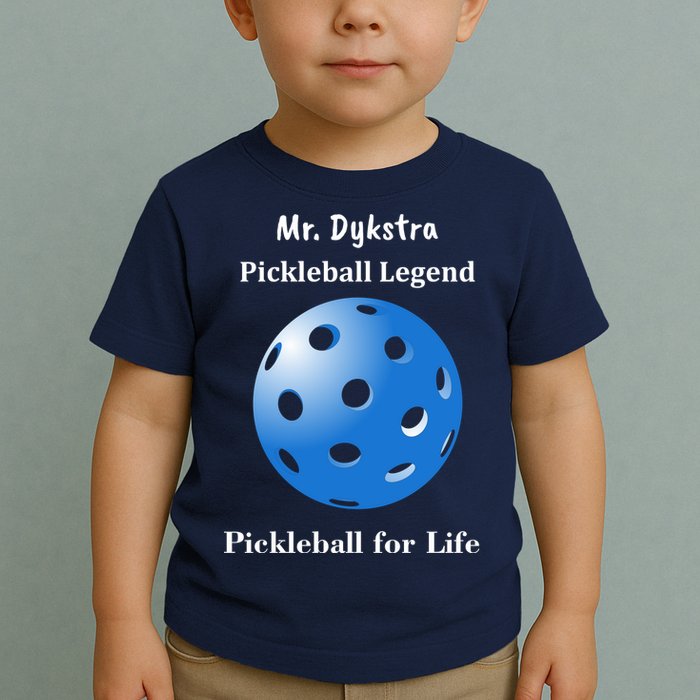 Custom Pickleball For Life Personalize Text Name Toddler T-Shirt