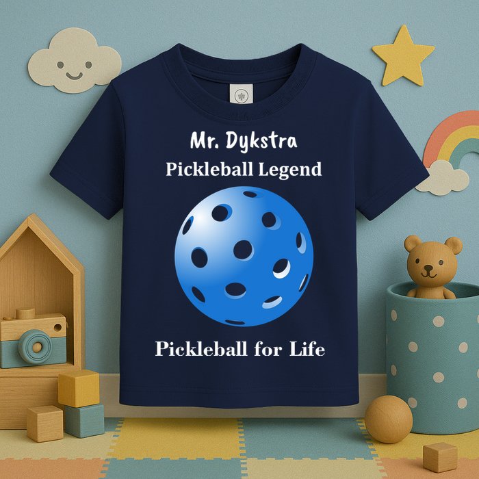 Custom Pickleball For Life Personalize Text Name Toddler T-Shirt