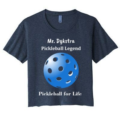 Custom Pickleball For Life Personalize Text Name Crop Top