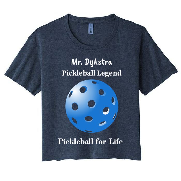 Custom Pickleball For Life Personalize Text Name Crop Top