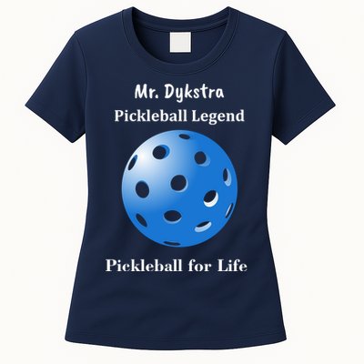 Custom Pickleball For Life Personalize Text Name Womens T-Shirt