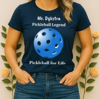 Custom Pickleball For Life Personalize Text Name Womens T-Shirt