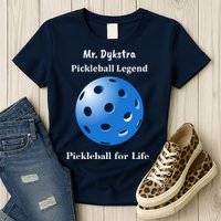 Custom Pickleball For Life Personalize Text Name Womens T-Shirt