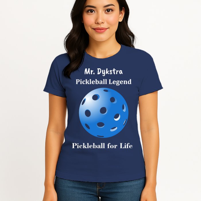 Custom Pickleball For Life Personalize Text Name Womens T-Shirt
