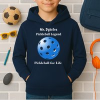 Custom Pickleball For Life Personalize Text Name Kids Hoodie