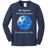 Custom Pickleball For Life Personalize Text Name Kids Long Sleeve Shirt