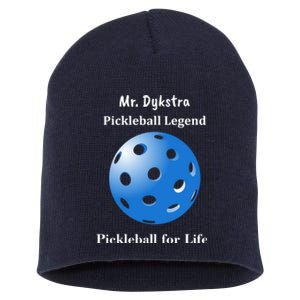 Custom Pickleball For Life Personalize Text Name Short Acrylic Beanie