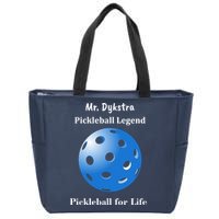 Custom Pickleball For Life Personalize Text Name Zip Tote Bag