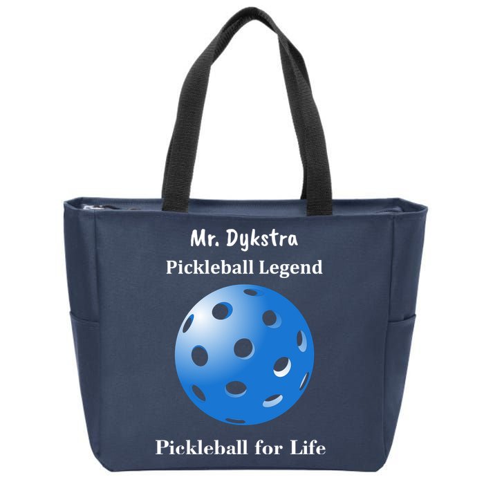 Custom Pickleball For Life Personalize Text Name Zip Tote Bag
