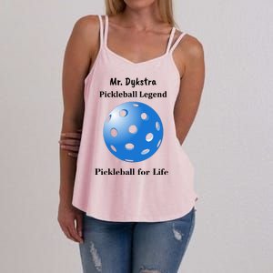 Custom Pickleball For Life Personalize Text Name Women's Strappy Tank