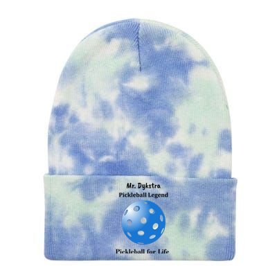 Custom Pickleball For Life Personalize Text Name Tie Dye 12in Knit Beanie