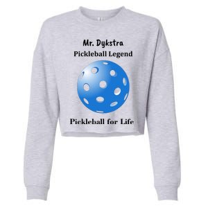 Custom Pickleball For Life Personalize Text Name Cropped Pullover Crew