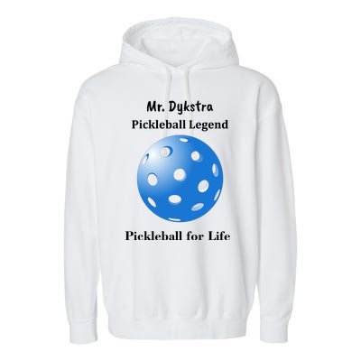 Custom Pickleball For Life Personalize Text Name Garment-Dyed Fleece Hoodie