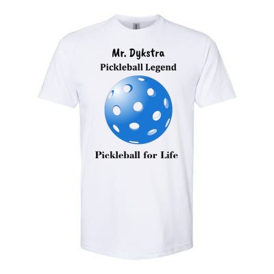 Custom Pickleball For Life Personalize Text Name Softstyle® CVC T-Shirt