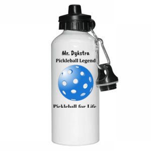 Custom Pickleball For Life Personalize Text Name Aluminum Water Bottle