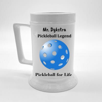 Custom Pickleball For Life Personalize Text Name Beer Stein