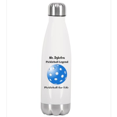 Custom Pickleball For Life Personalize Text Name Stainless Steel Insulated Water Bottle