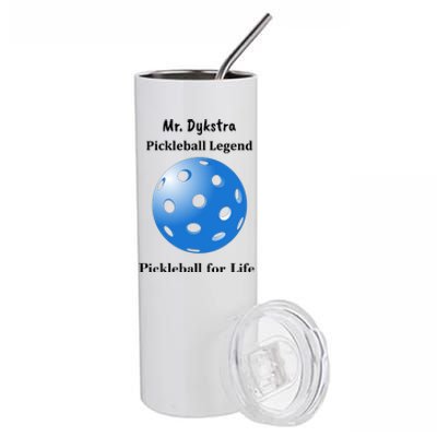 Custom Pickleball For Life Personalize Text Name Stainless Steel Tumbler