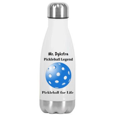 Custom Pickleball For Life Personalize Text Name Stainless Steel Insulated Water Bottle