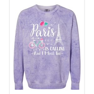 Cute Paris France Vacation Travel Funny Christmas Gift Colorblast Crewneck Sweatshirt