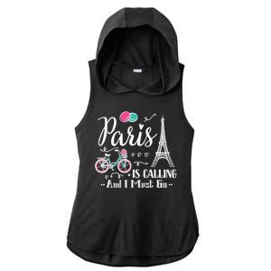 Cute Paris France Vacation Travel Funny Christmas Gift Ladies PosiCharge Tri-Blend Wicking Draft Hoodie Tank